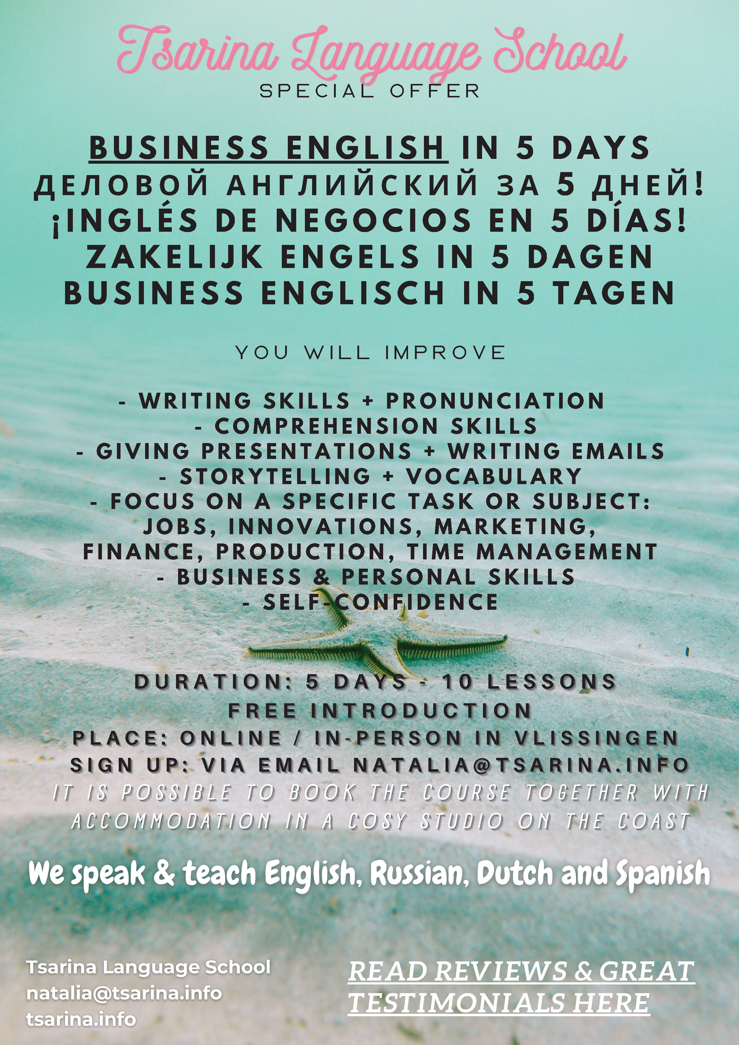 Business English course offer, English lessons, Engelse les, cursus Engels